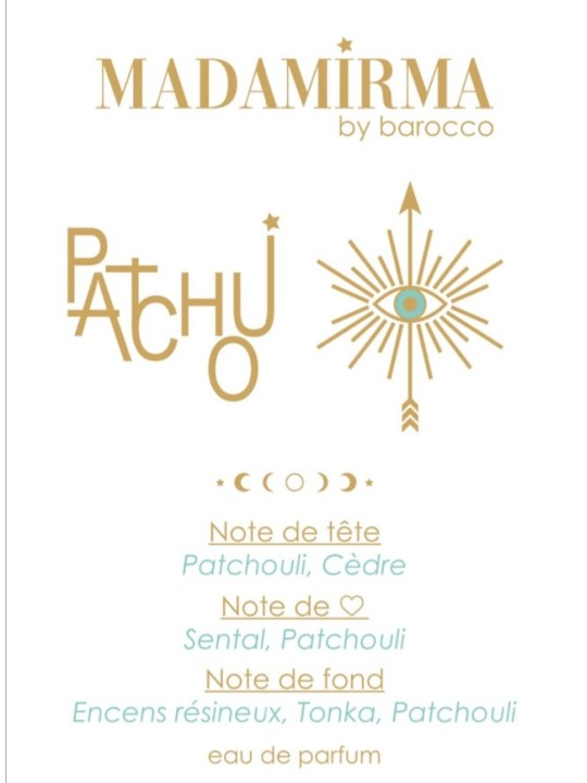 Parfum Madamirma PATCHOU, fabrication française.