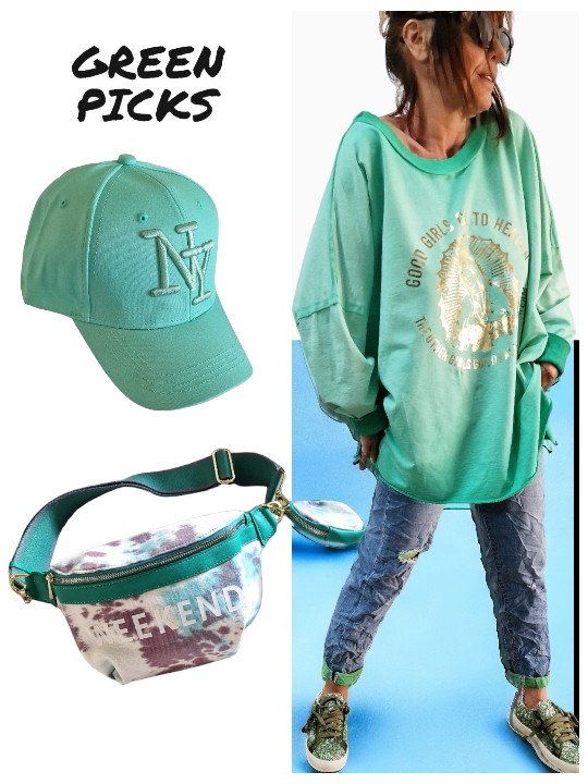Casquette vert spring, "fashion essential" de vos tenues, logo NY vert.