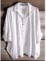 Chemise blanche, large, légère et fluide, broderie anglaise, adaptée à toutes les morphologies!
