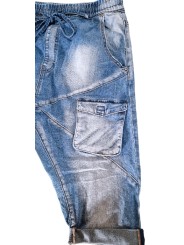 bermuda cargo loose en jean used de chez Sexy Woman