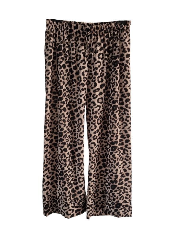 Pantalon large et fluide léopard